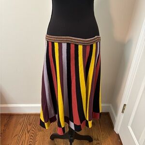 Striped Multicolor Knit Skirt